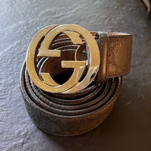 Men’s Gucci Belt Dark Grey Leather